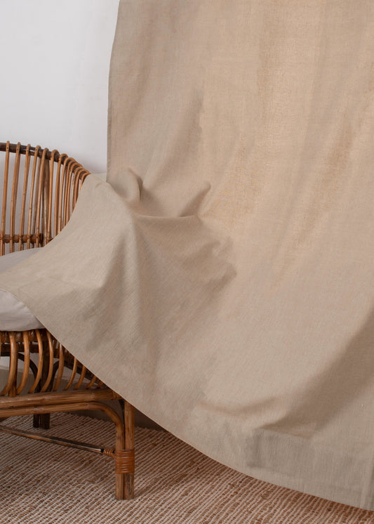 Pink Sand Solid Linen Cotton Fabric - Room darkening - Pink