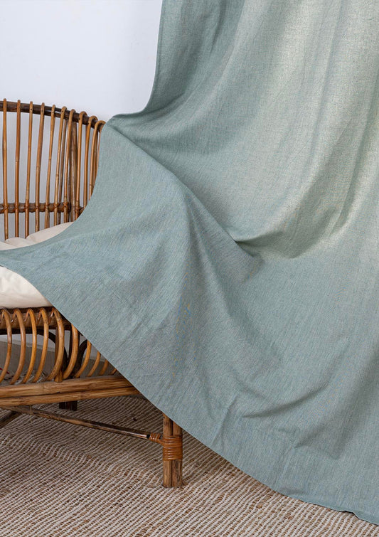 Ocean Teal Solid Linen Fabric