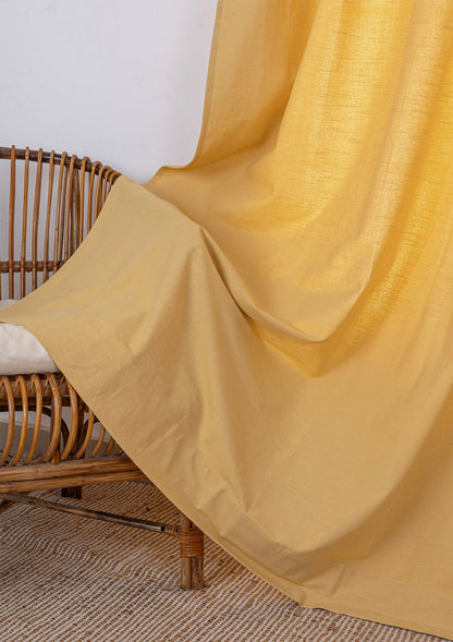 Amber Solid Slub Cotton Fabric