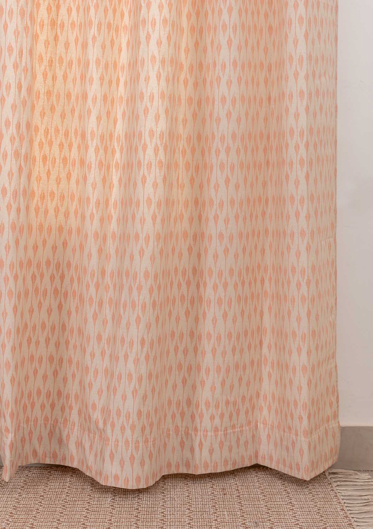 Chenab Printed Cotton  Fabric - Blush