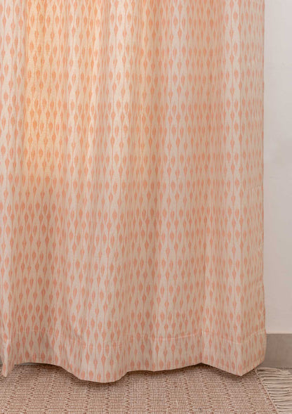 Chenab Printed Cotton  Fabric - Blush