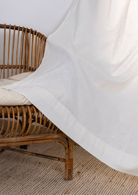 White Linen Slub Fabric