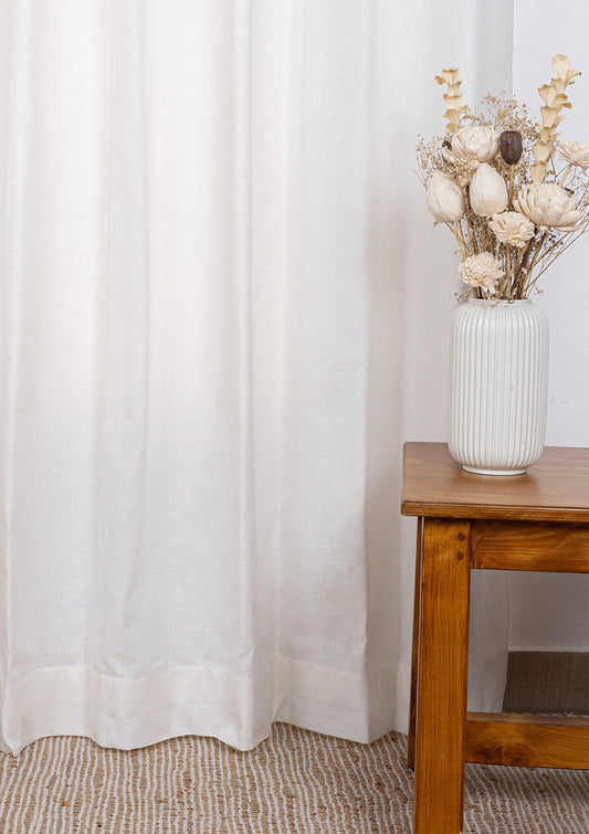 White Linen Slub Fabric