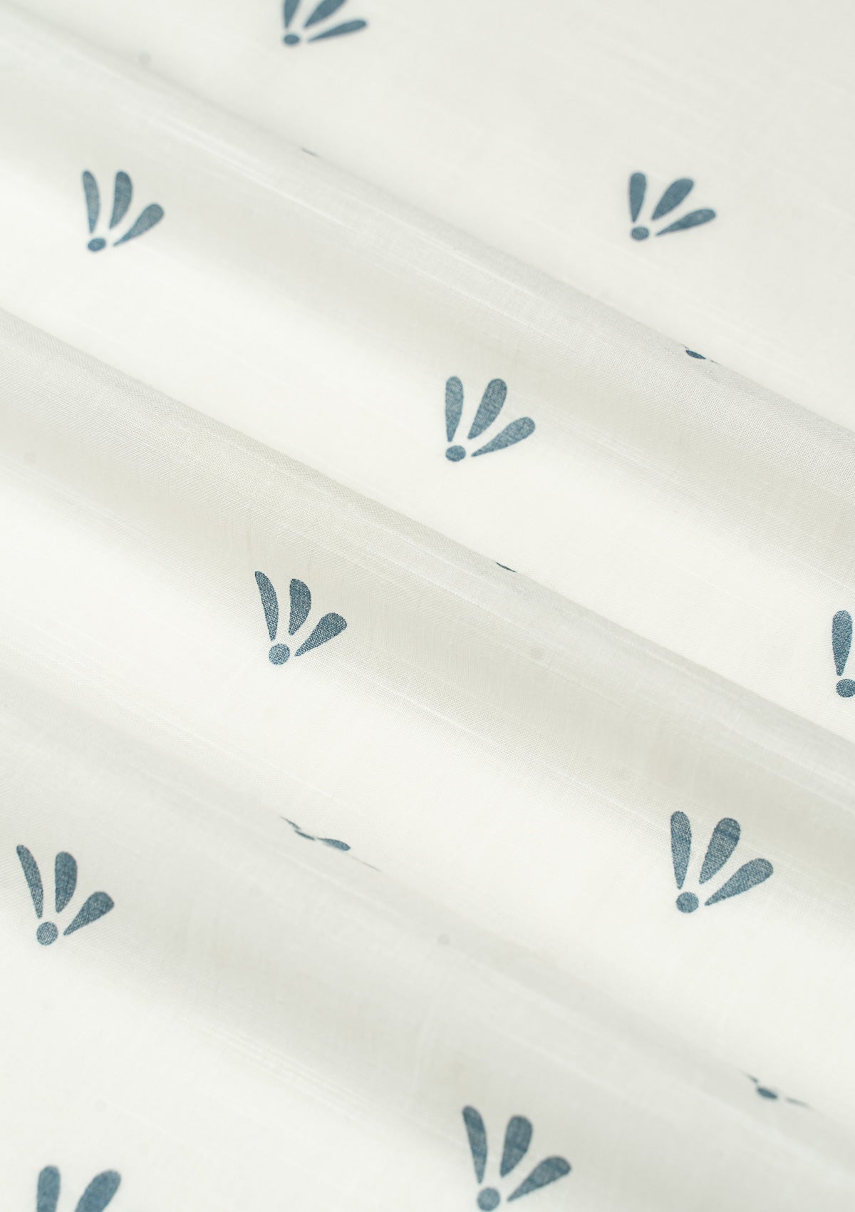 Aniseed printed sheer Fabric - Indigo