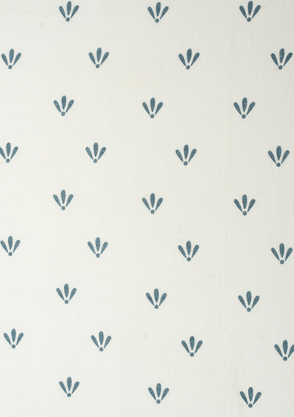 Aniseed printed sheer Fabric - Indigo