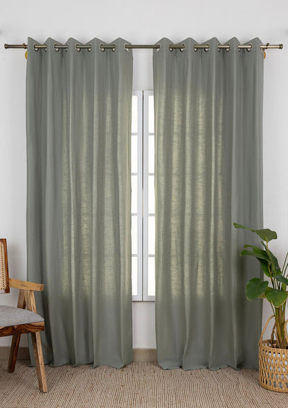 Basil Green Solid Cotton Fabric