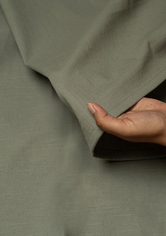 Basil Green Solid Cotton Fabric
