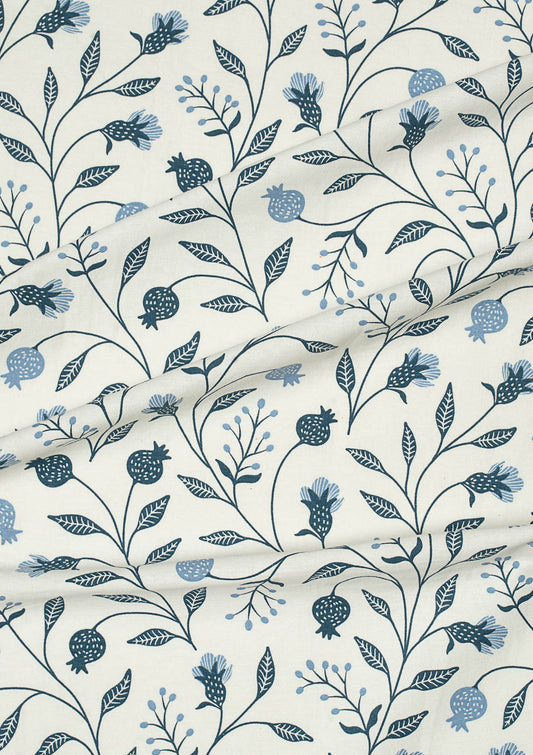Blue Ruby Cotton Fabric - Powder Blue