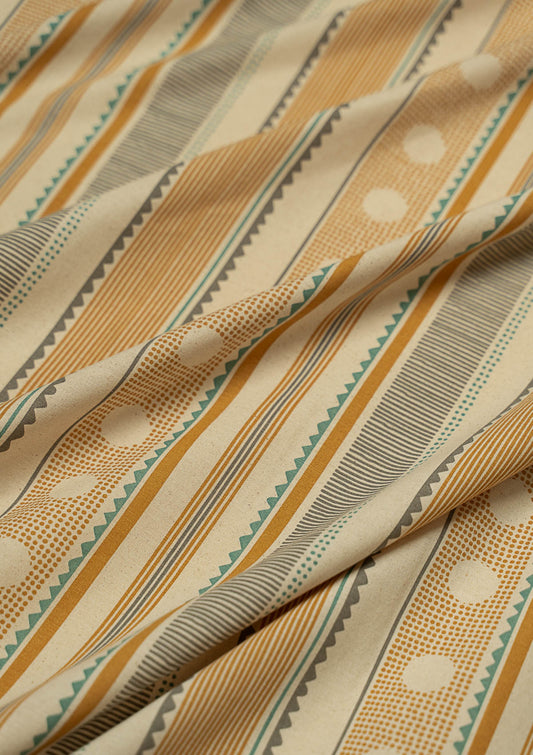 Buru premium 100% cotton bohol fabric for curtain, cushion cover, dining, blinds - Room darkening - Mustard