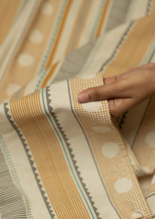 Buru premium 100% cotton bohol fabric for curtain, cushion cover, dining, blinds - Room darkening - Mustard