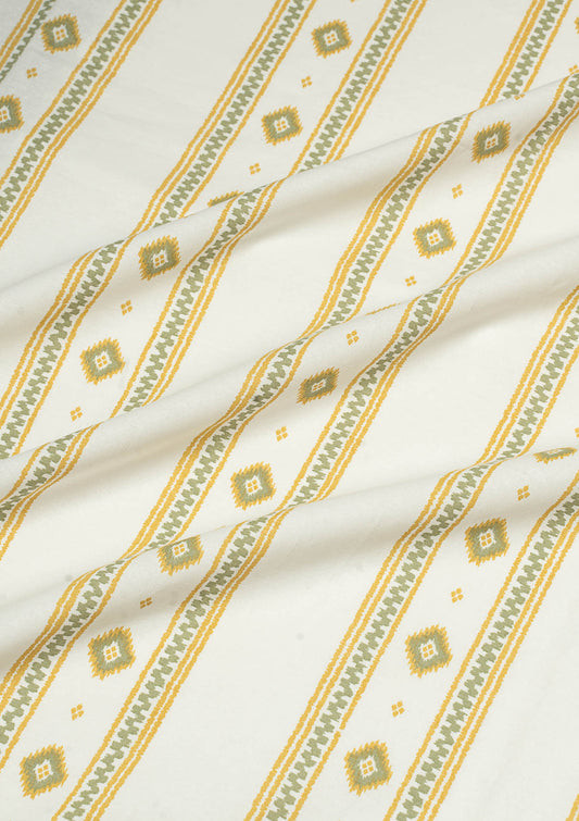 Echo Contemporary Geometric 100% cotton Fabric - Light Reduction - Yellow
