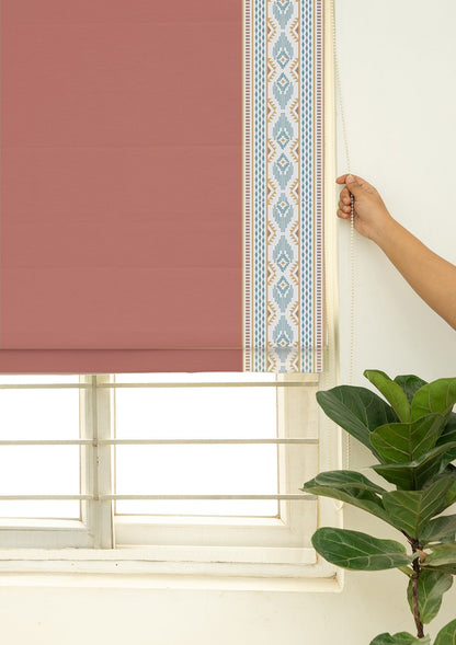 Elba Rust Embroidery Trim Fabric