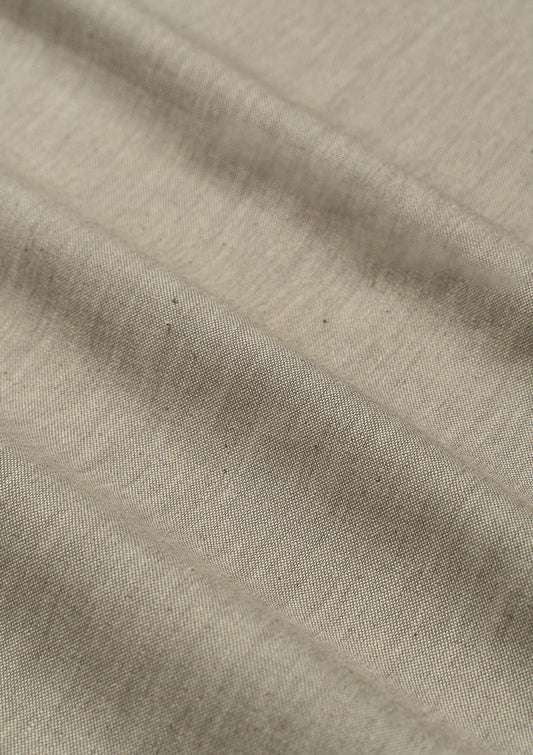 Elephant Grey Solid Linen Cotton Fabric - Room darkening - Grey