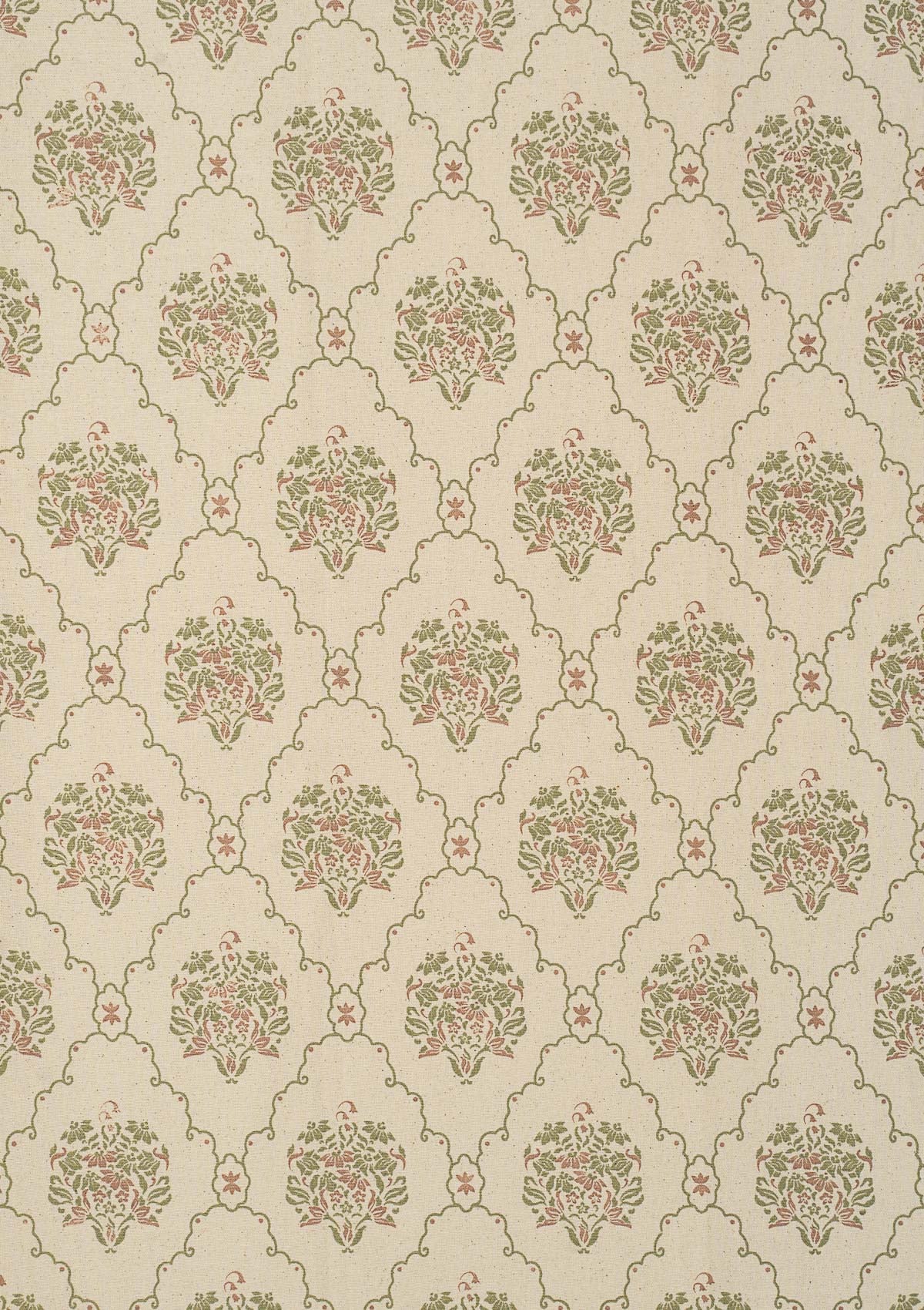 Fable modern floral-geometric 100% cotton Fabric - Room darkening - Multicolor