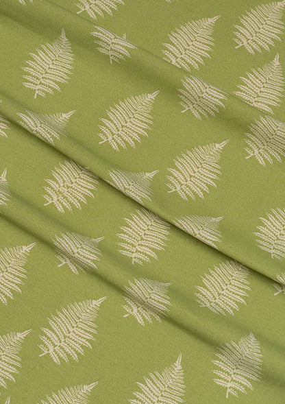 Ferns printed cotton Fabric - Green