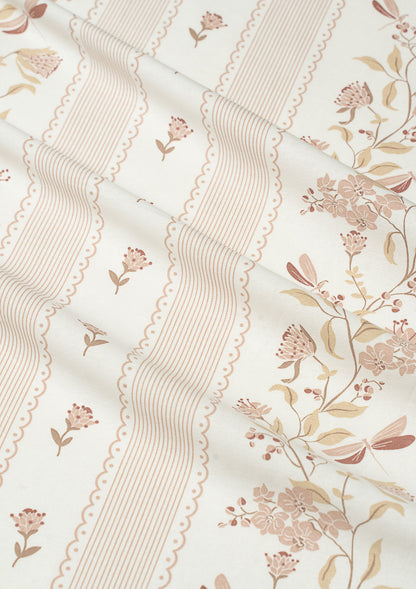 Flutter Pink Printed Cotton Fabric