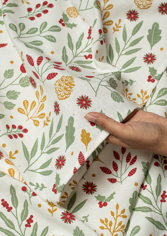 Foraged Berries printed cotton Fabric - Multicolor