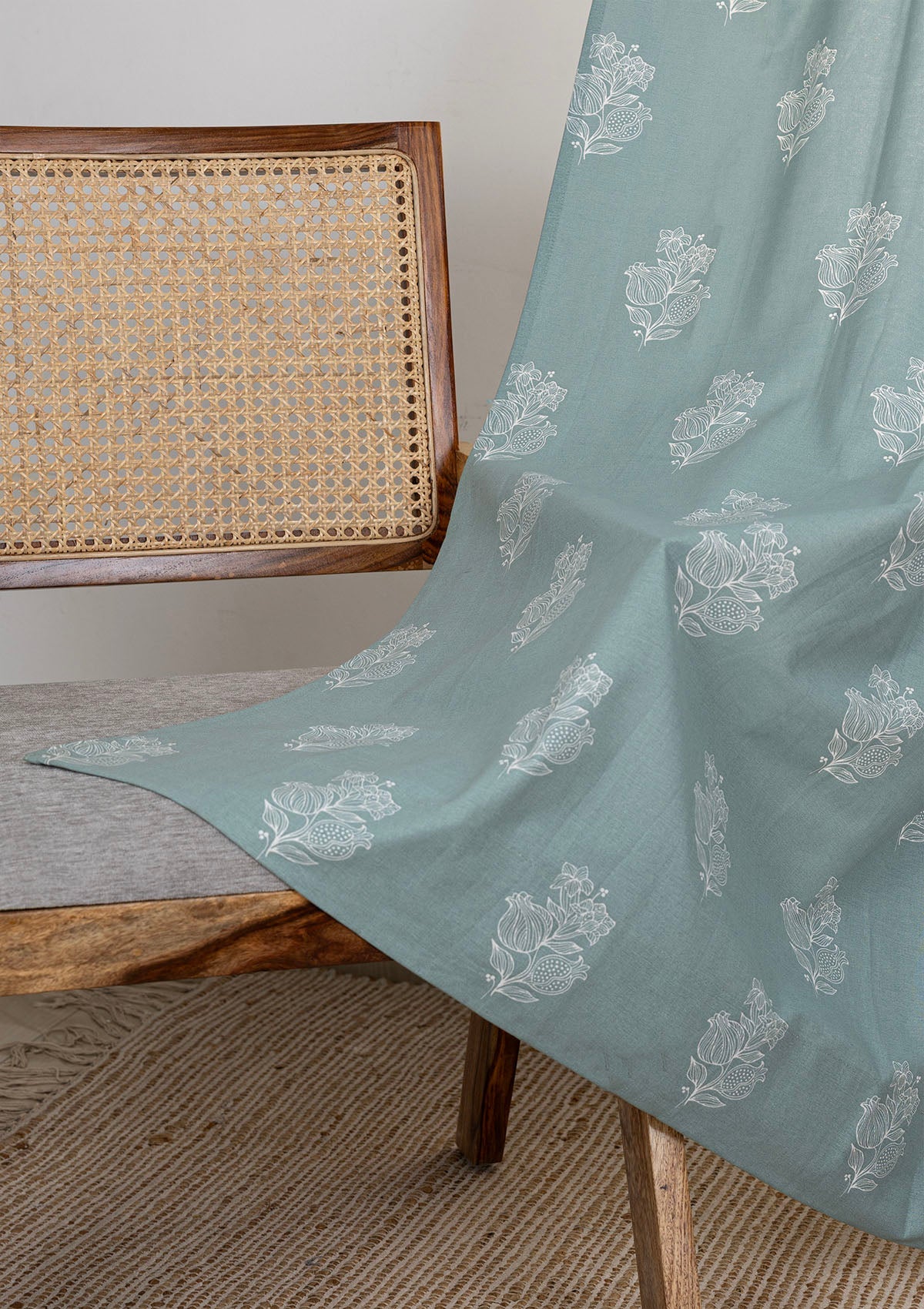 Malabar Marine Printed Cotton Fabric