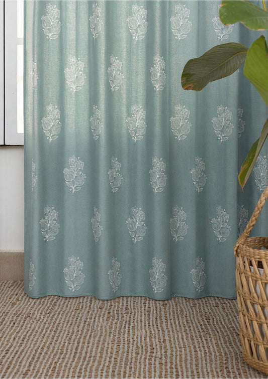 Malabar Marine Printed Cotton Fabric