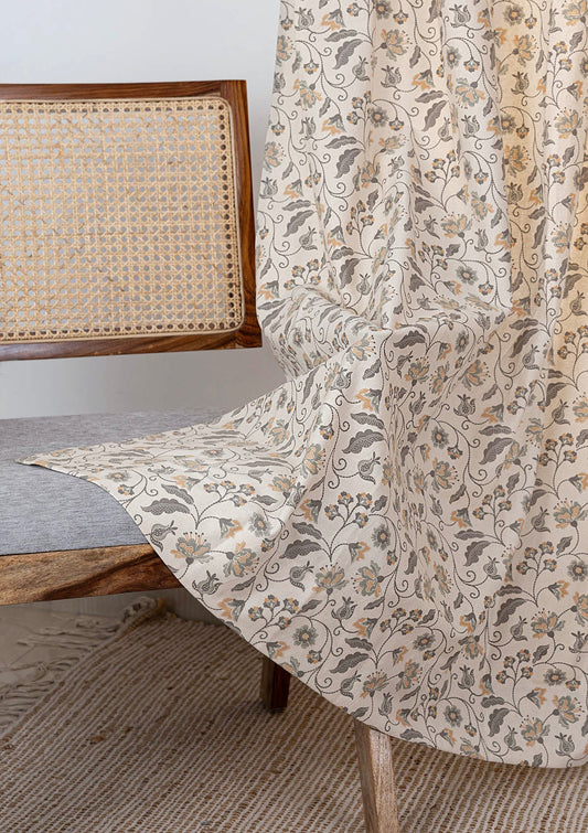 Pomera Grey Printed Cotton Fabric