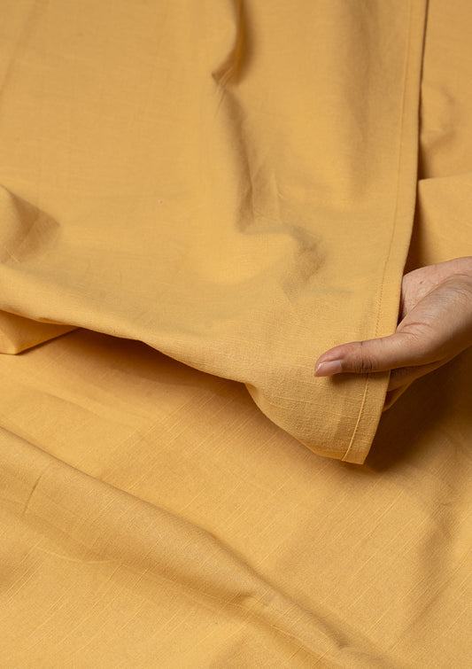 Amber Solid Slub Cotton Fabric