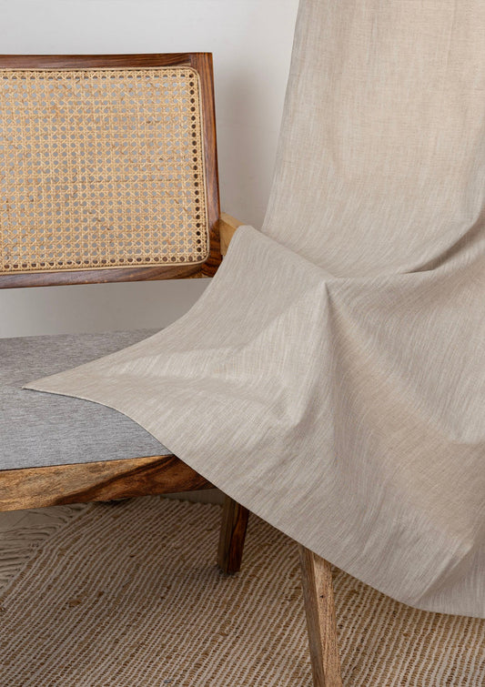 Toffee Brown Textured Cotton Fabric