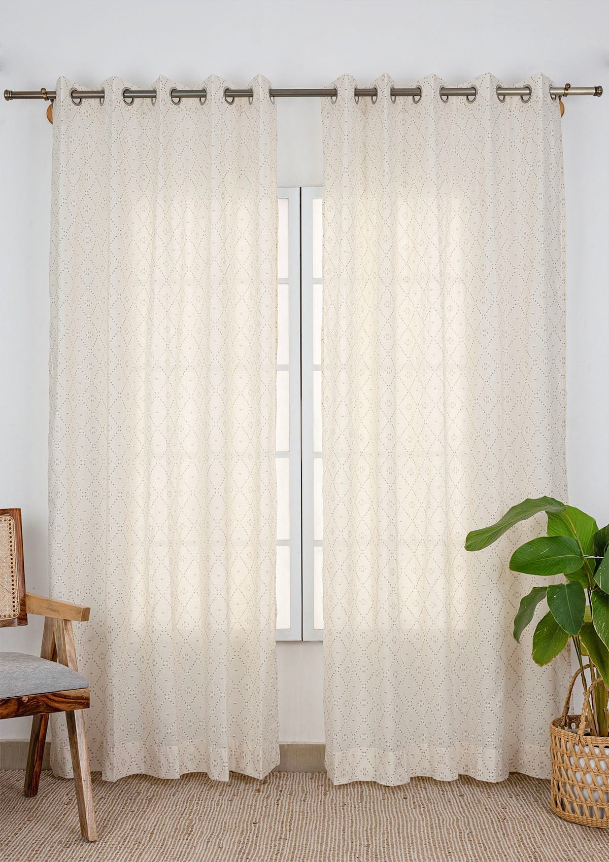 Truffle Printed Sheer Fabric