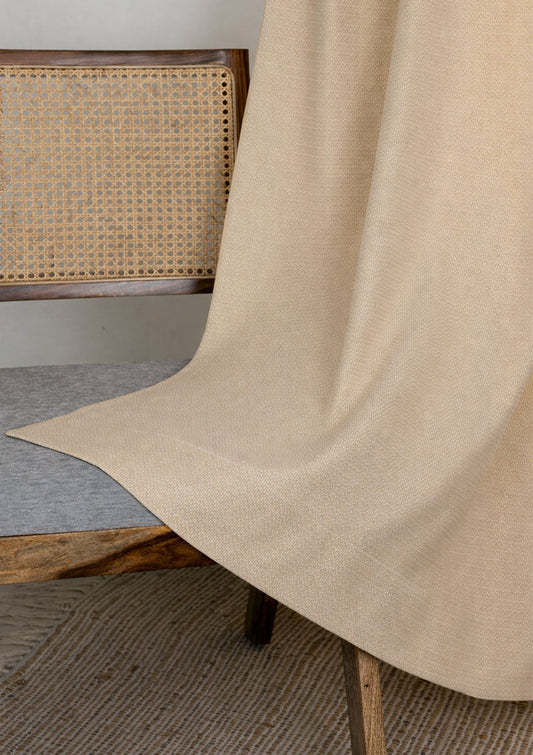Vanilla Beige Textured Cotton Fabric