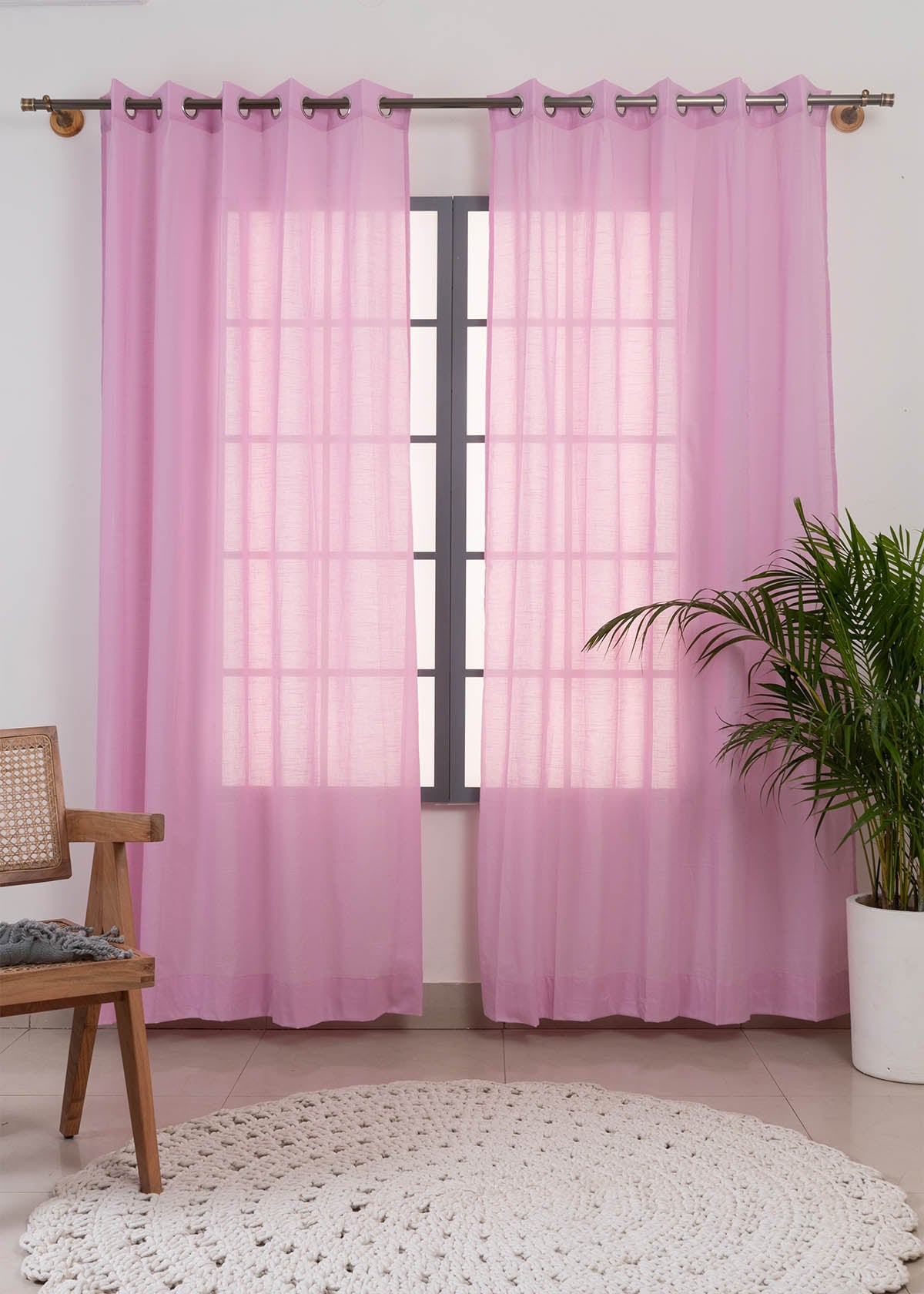 Solid sheer Fabric - Lavender