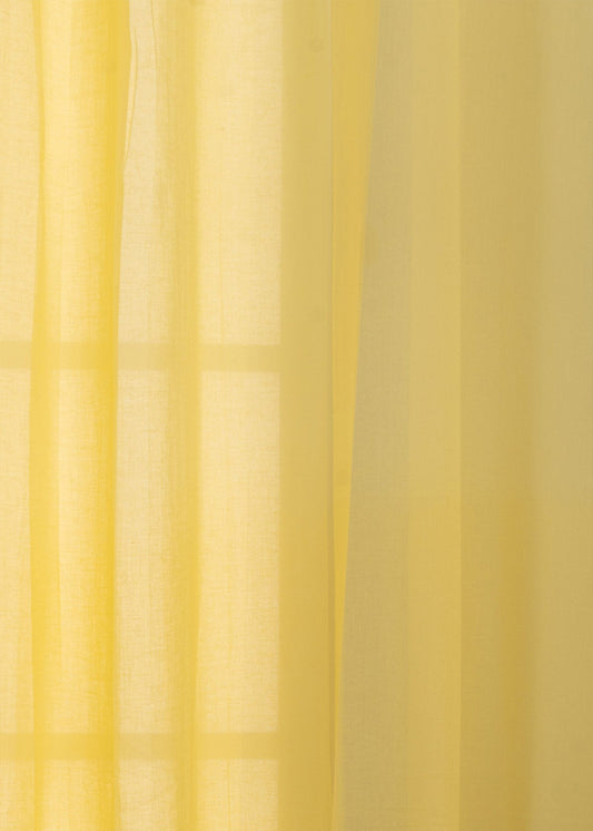 Solid Sheer Fabric - Pale Yellow