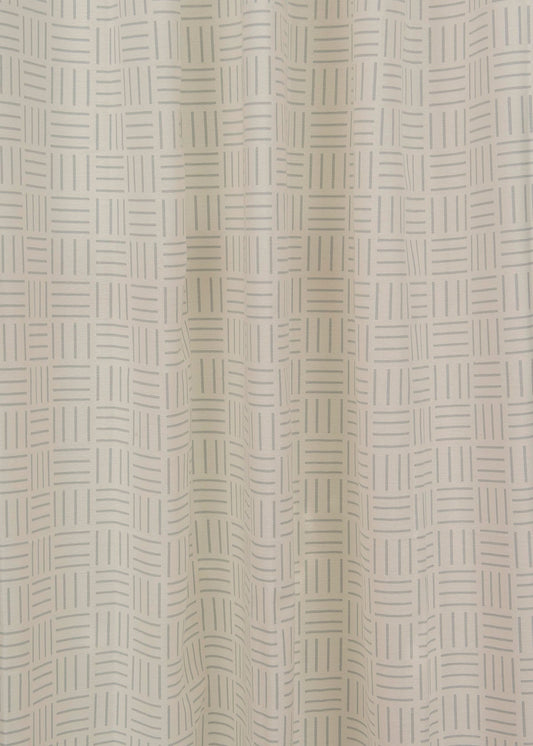 Hashlines printed cotton Fabric - Grey